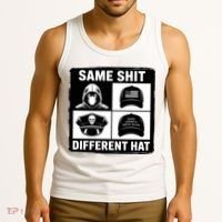 Same ShJt Different Hat Funny Tank Top thumb 3