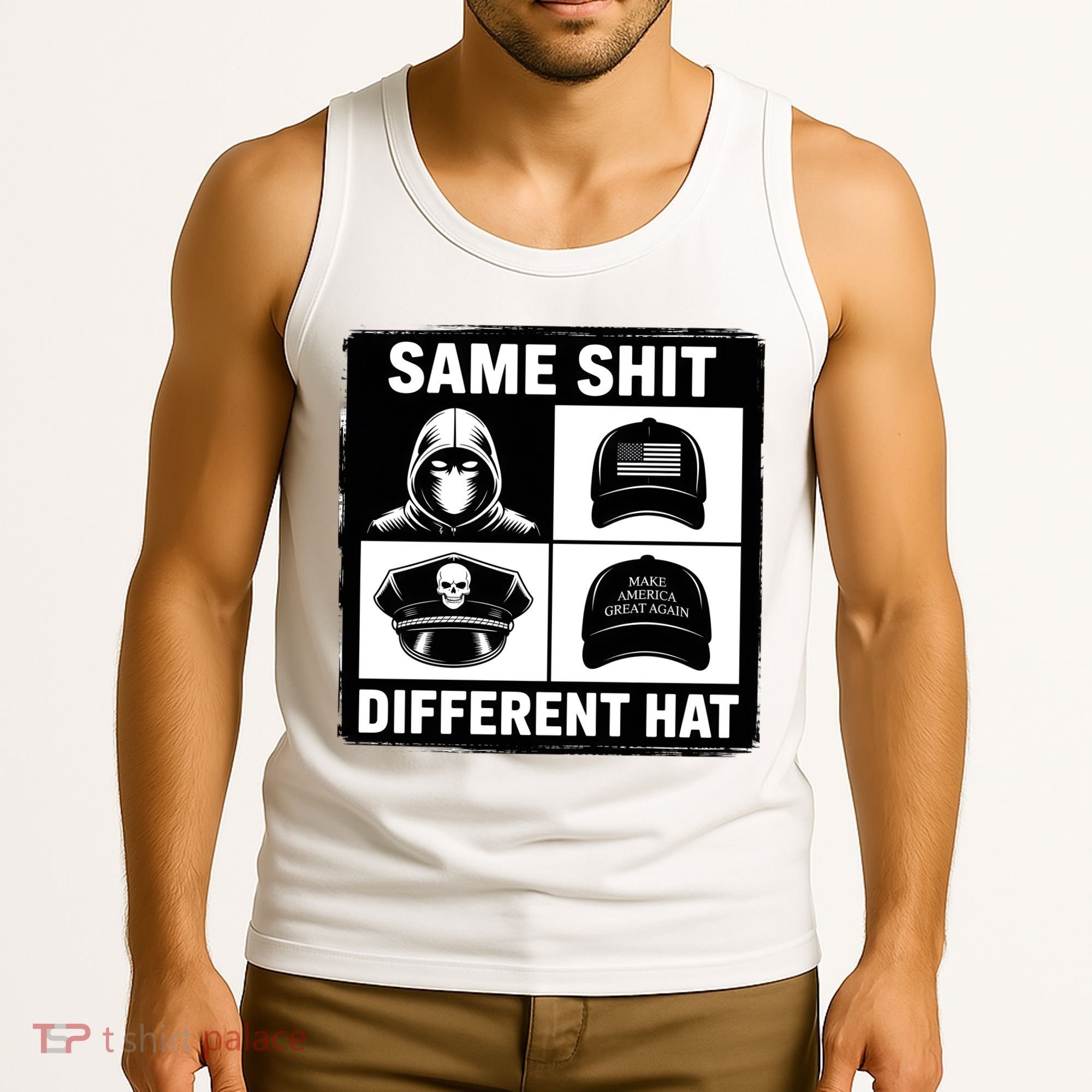 Same ShJt Different Hat Funny Tank Top