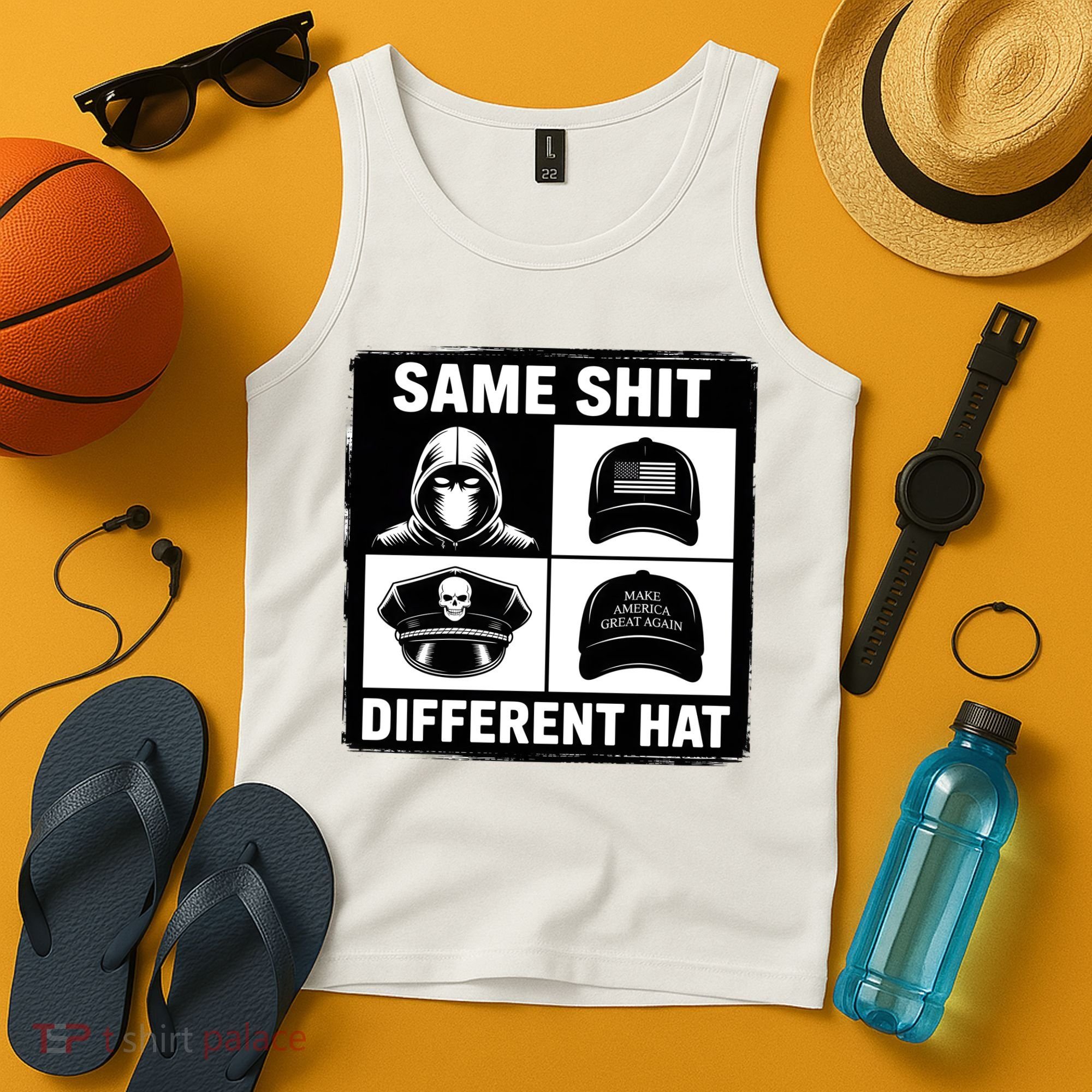 Same ShJt Different Hat Funny Tank Top