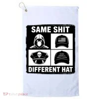 Same ShJt Different Hat Funny Golf Towel thumb 0