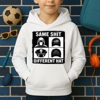 Same ShJt Different Hat Funny Kids Hoodie thumb 2