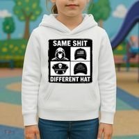 Same ShJt Different Hat Funny Kids Hoodie thumb 3