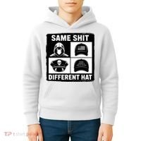 Same ShJt Different Hat Funny Kids Hoodie thumb 4