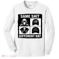 Same ShJt Different Hat Funny Kids Long Sleeve Shirt thumb 0