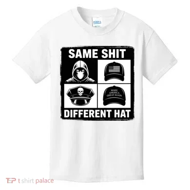 Same ShJt Different Hat Funny Kids T-Shirt