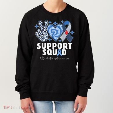 Support Squad Diabetes Awareness T1d Type 1 Women's Sweatshirt