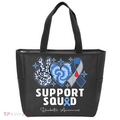 Support Squad Diabetes Awareness T1d Type 1 Tote Bag