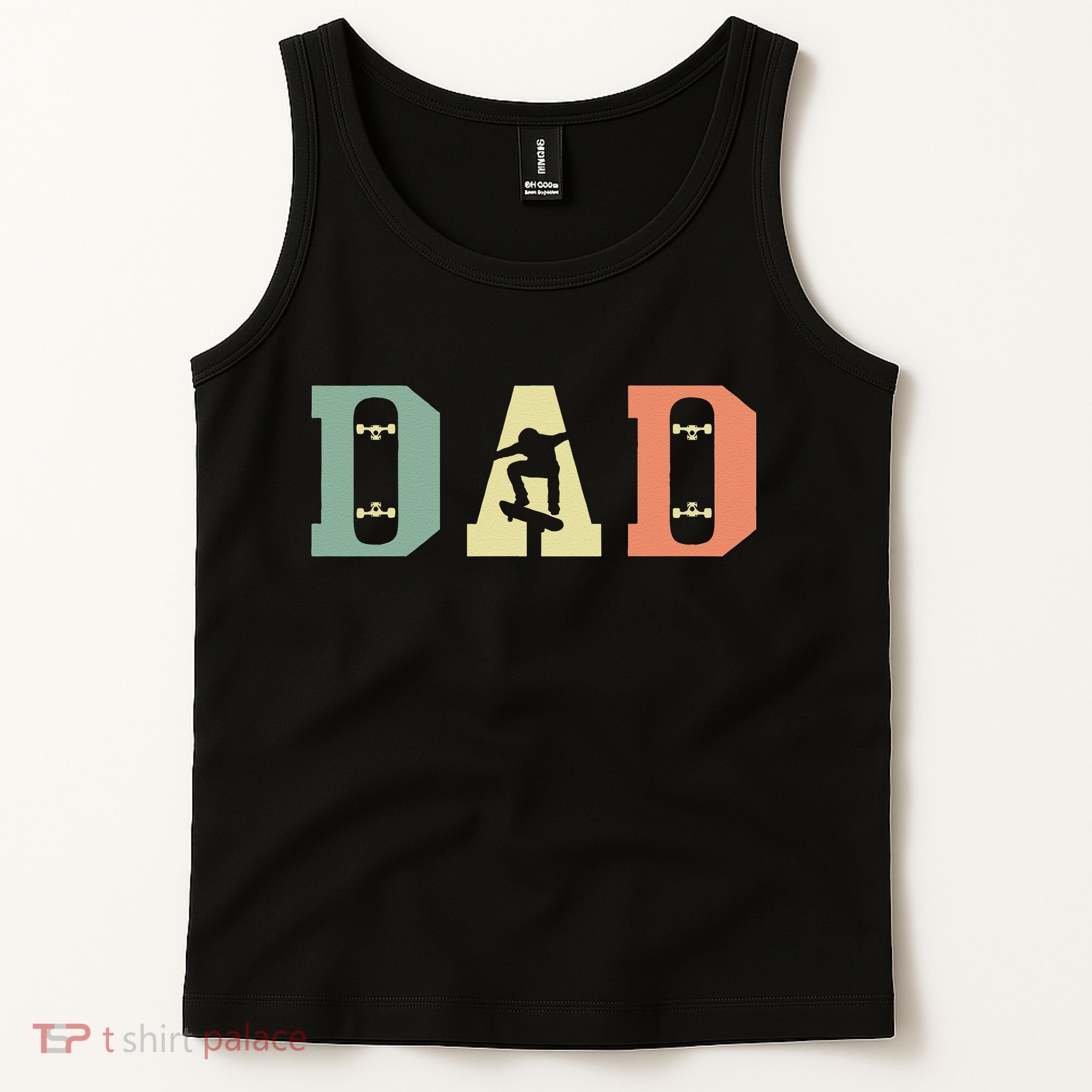  Skateboard Skater Dad Skating Skateboarding Fathers Day Tank Top