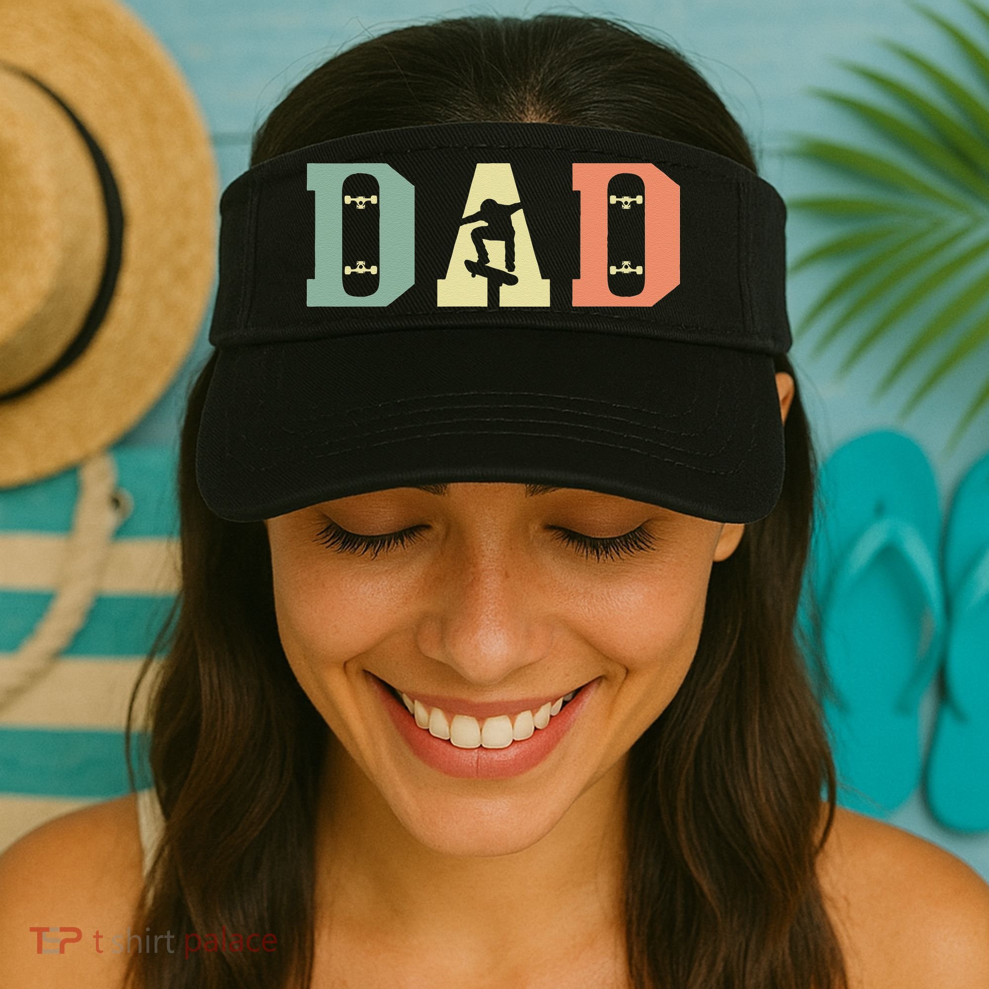  Skateboard Skater Dad Skating Skateboarding Fathers Day Visor