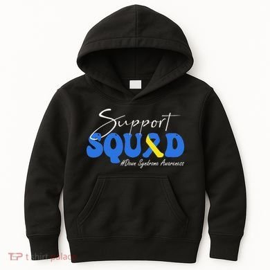 Support Squad Down Syndrome Awareness Kids Hoodie