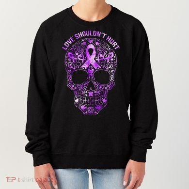 Sugar Skull Domestic Violence Awareness Women's Sweatshirt
