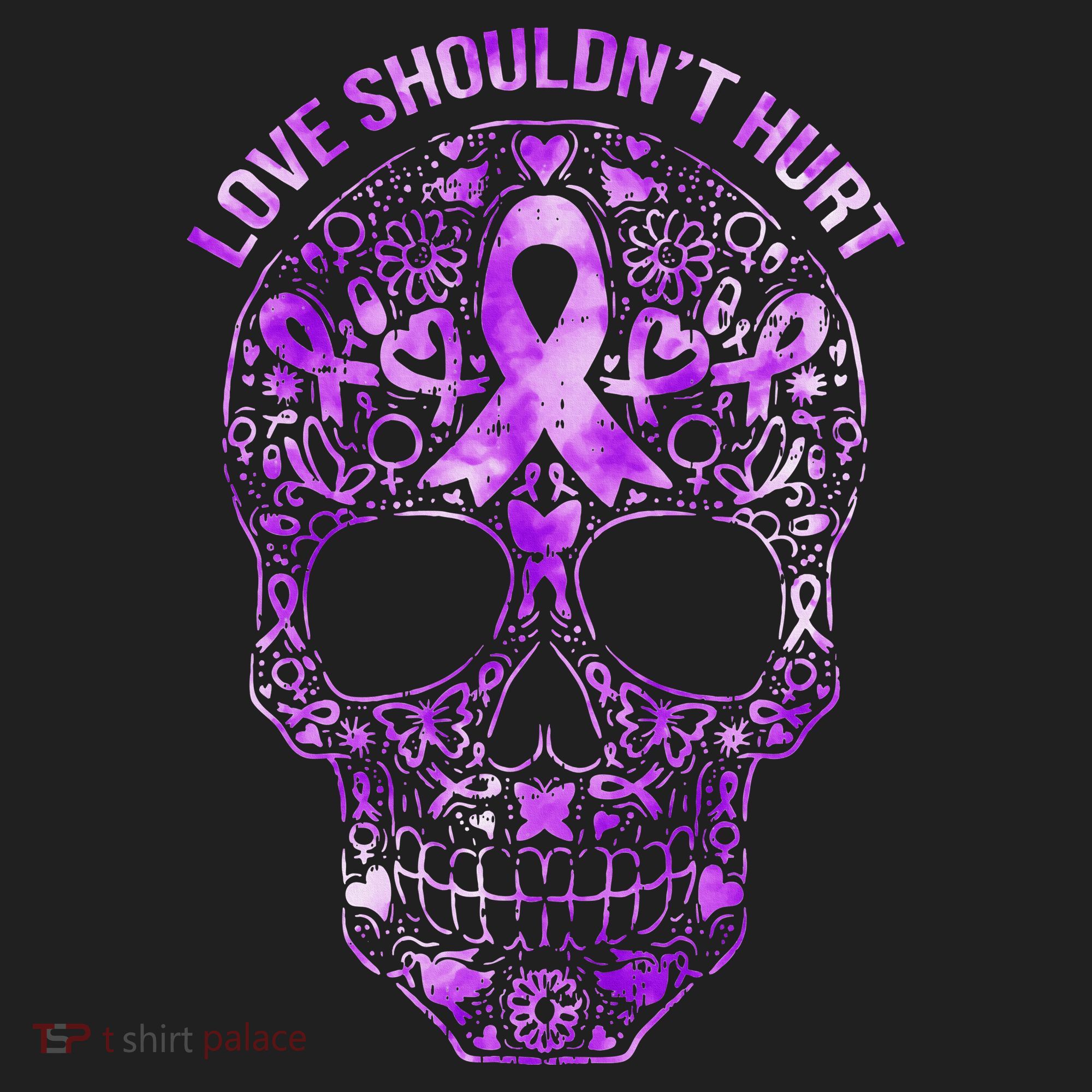Sugar Skull Domestic Violence Awareness Women's Sweatshirt