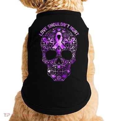 Sugar Skull Domestic Violence Awareness Doggie Tank