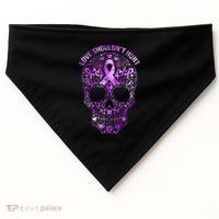 Sugar Skull Domestic Violence Awareness USA-Made Doggie Bandana thumb 0