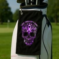 Sugar Skull Domestic Violence Awareness Golf Towel thumb 2