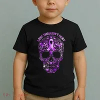 Sugar Skull Domestic Violence Awareness Toddler T-Shirt thumb 2