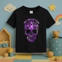 Sugar Skull Domestic Violence Awareness Toddler T-Shirt thumb 3