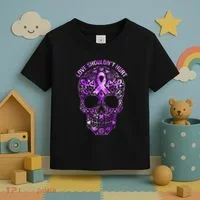 Sugar Skull Domestic Violence Awareness Toddler T-Shirt thumb 3