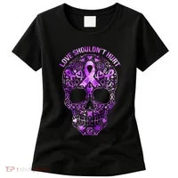 Sugar Skull Domestic Violence Awareness Women's T-Shirt thumb 0