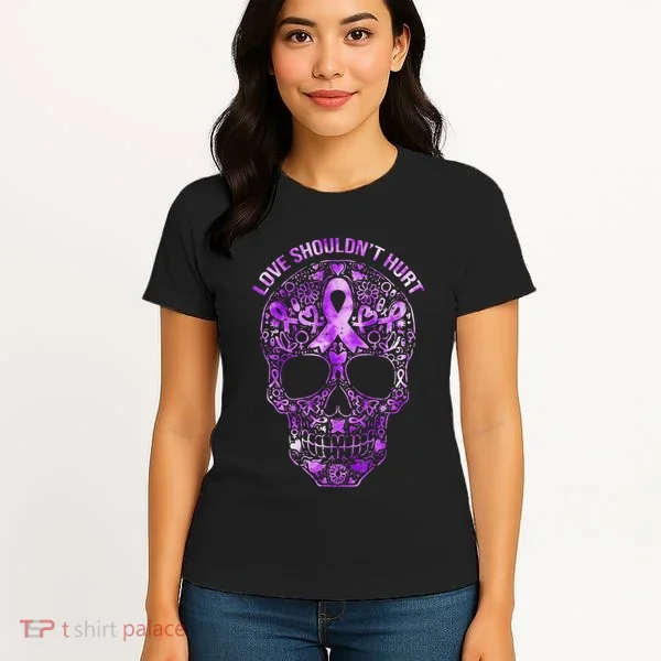 Sugar Skull Domestic Violence Awareness Women's T-Shirt