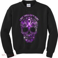 Sugar Skull Domestic Violence Awareness Kids Sweatshirt thumb 0