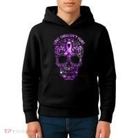Sugar Skull Domestic Violence Awareness Kids Hoodie thumb 4