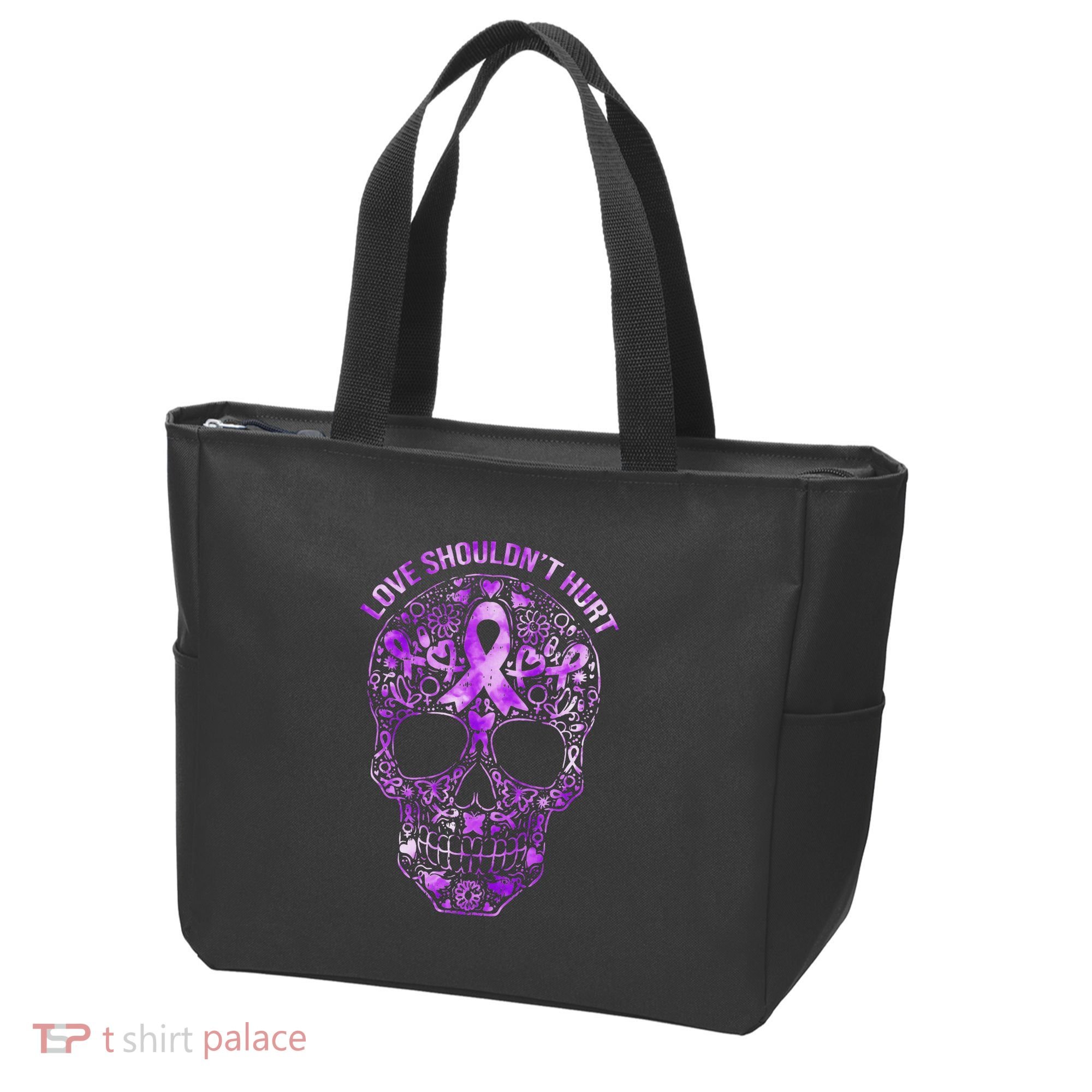 Sugar Skull Domestic Violence Awareness Tote Bag