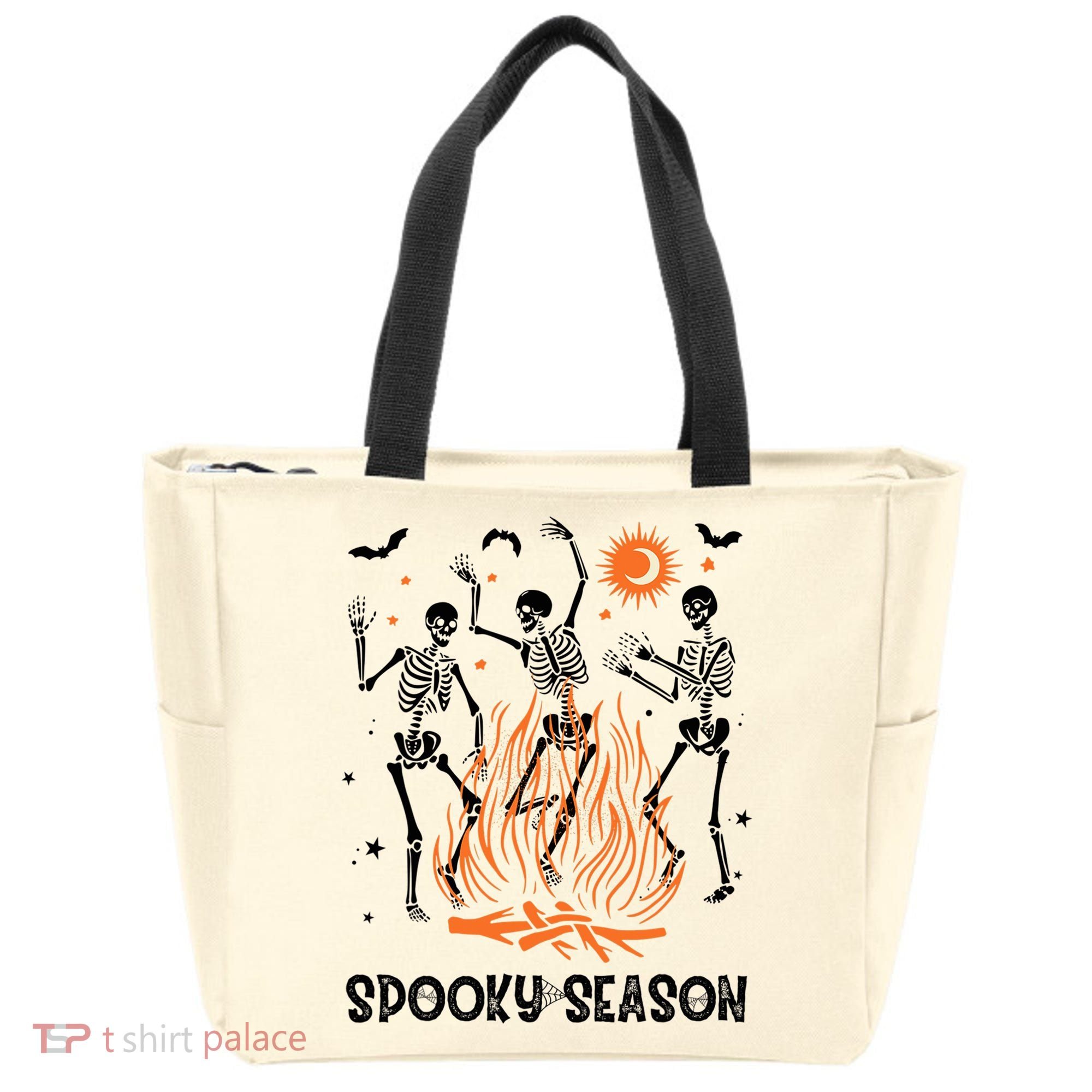 Spooky Season Dancing Skeleton Halloween Costume Funny Cute Tote Bag
