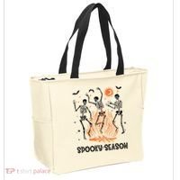 Spooky Season Dancing Skeleton Halloween Costume Funny Cute Tote Bag thumb 2