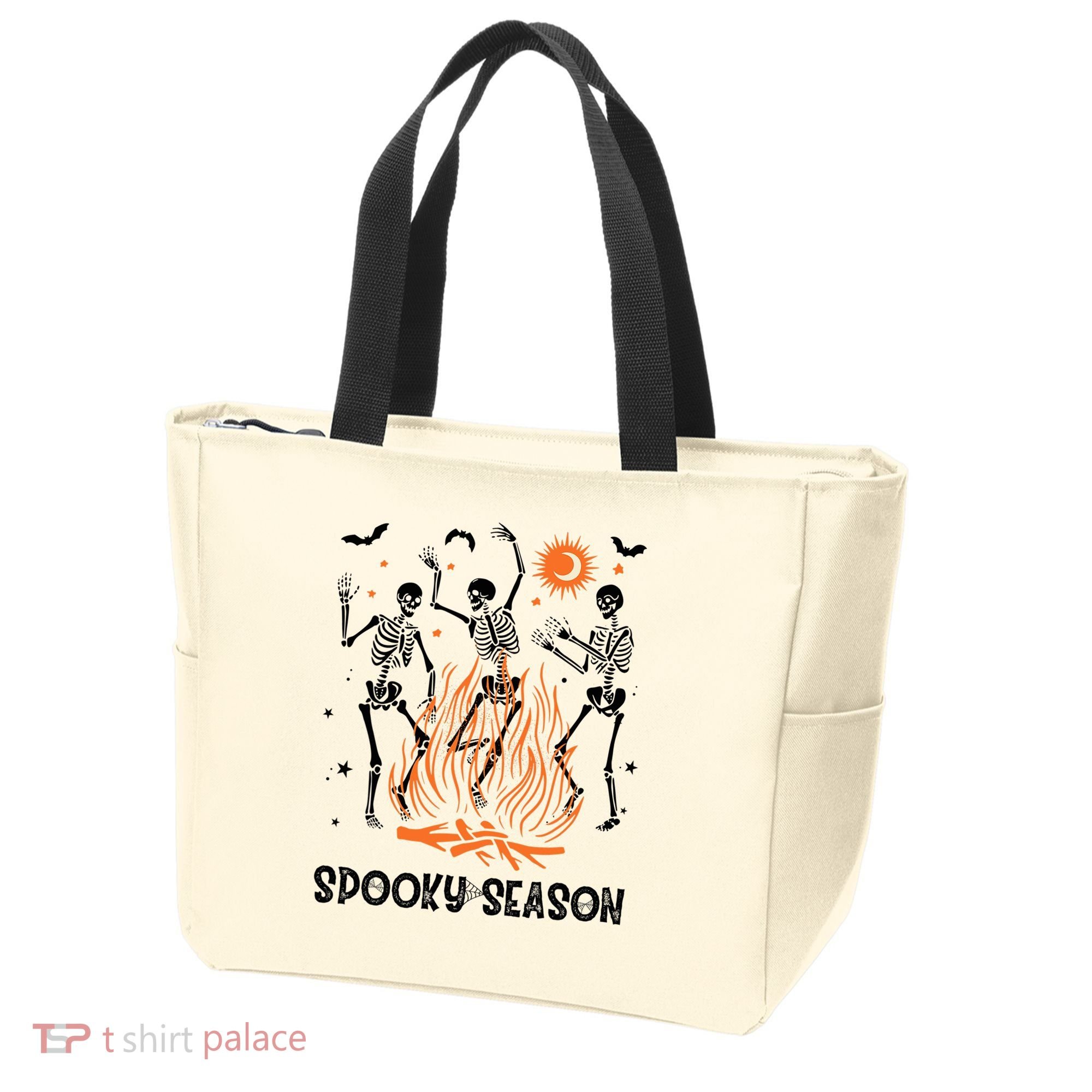 Spooky Season Dancing Skeleton Halloween Costume Funny Cute Tote Bag