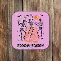 Spooky Season Dancing Skeleton Halloween Costume Funny Cute Coaster thumb 0