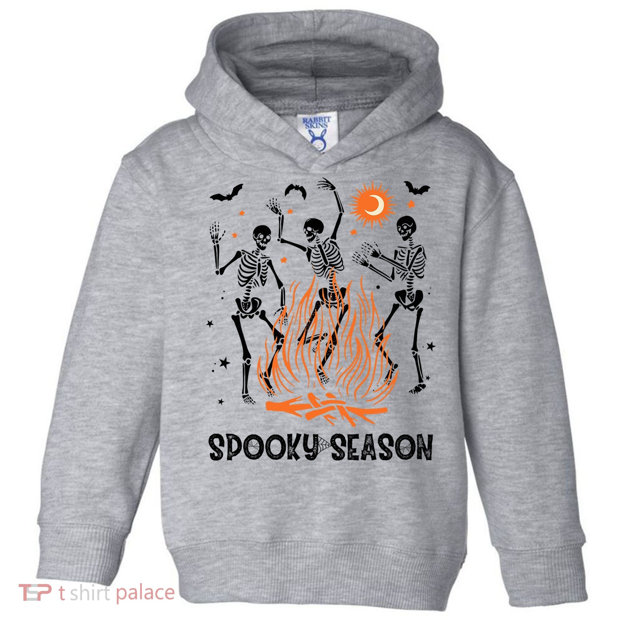 Spooky Season Dancing Skeleton Halloween Costume Funny Cute Toddler Hoodie