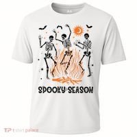 Spooky Season Dancing Skeleton Halloween Costume Funny Cute Cooling Performance Crew T-Shirt thumb 0