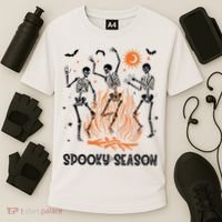 Spooky Season Dancing Skeleton Halloween Costume Funny Cute Cooling Performance Crew T-Shirt thumb 3