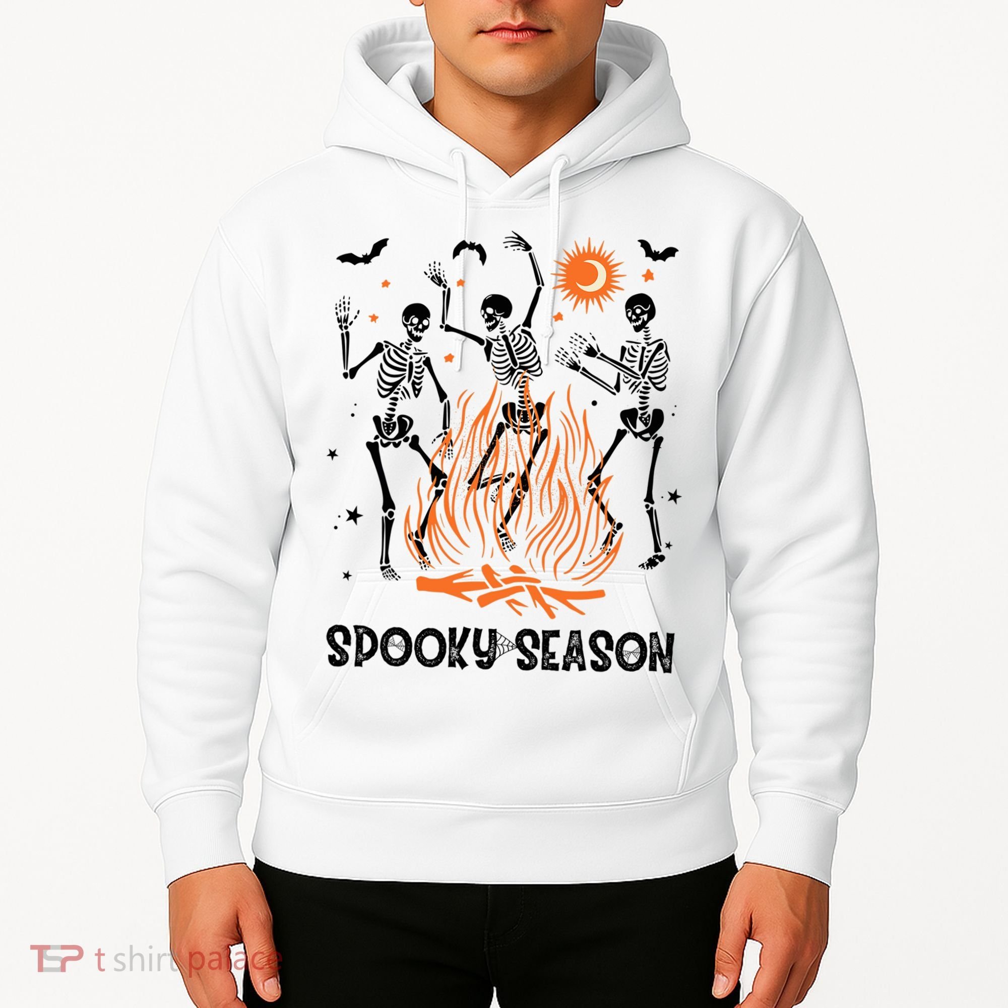 Spooky Season Dancing Skeleton Halloween Costume Funny Cute Hoodie