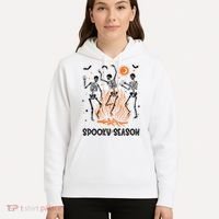 Spooky Season Dancing Skeleton Halloween Costume Funny Cute Hoodie thumb 5