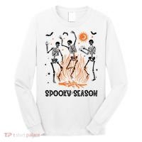 Spooky Season Dancing Skeleton Halloween Costume Funny Cute Long Sleeve Shirt thumb 0