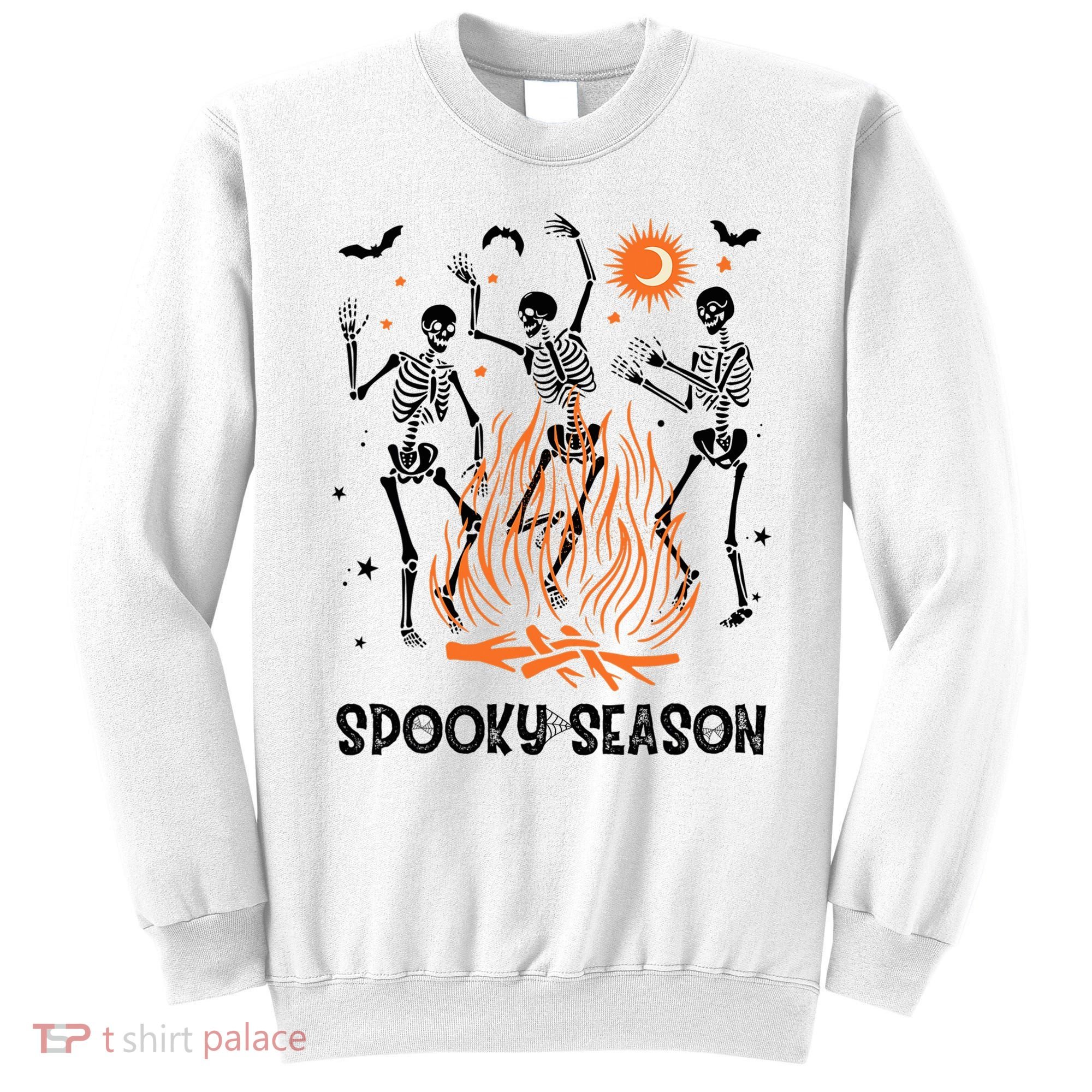 Spooky Season Dancing Skeleton Halloween Costume Funny Cute Sweatshirt