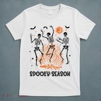 Spooky Season Dancing Skeleton Halloween Costume Funny Cute T-Shirt thumb 5