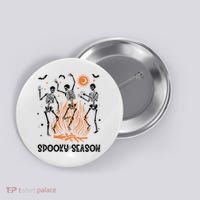 Spooky Season Dancing Skeleton Halloween Costume Funny Cute Button thumb 0