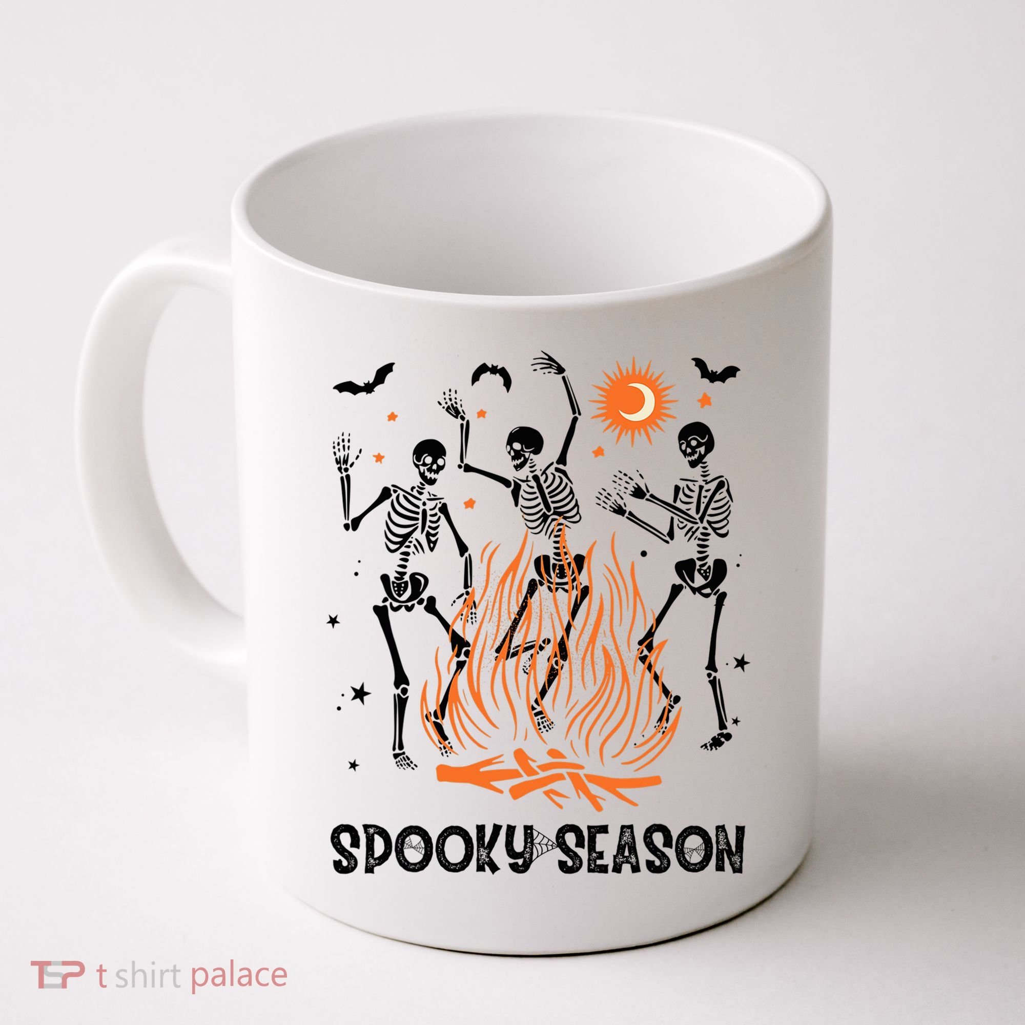 Spooky Season Dancing Skeleton Halloween Costume Funny Cute Coffee Mug