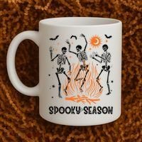 Spooky Season Dancing Skeleton Halloween Costume Funny Cute Coffee Mug thumb 2