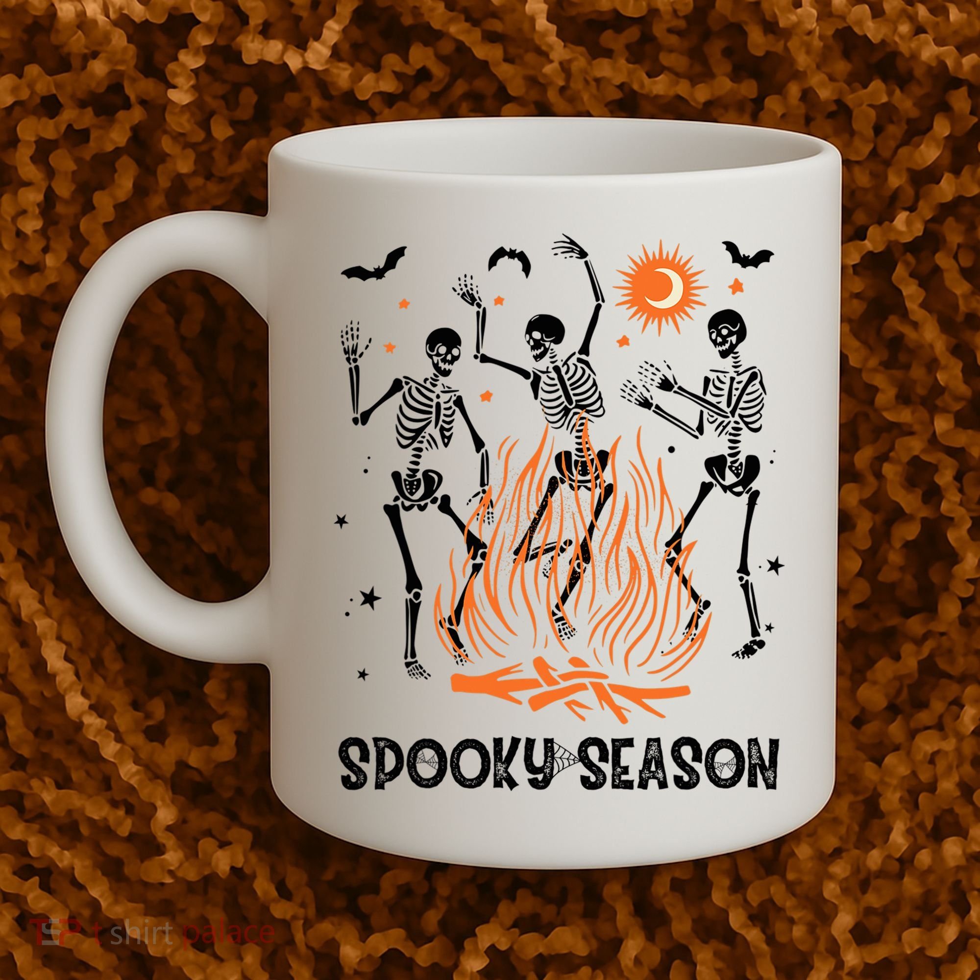 Spooky Season Dancing Skeleton Halloween Costume Funny Cute Coffee Mug