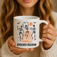 Spooky Season Dancing Skeleton Halloween Costume Funny Cute Coffee Mug thumb 3