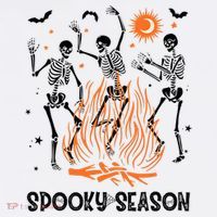 Spooky Season Dancing Skeleton Halloween Costume Funny Cute Women's Hoodie thumb 2