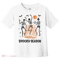 Spooky Season Dancing Skeleton Halloween Costume Funny Cute Toddler T-Shirt thumb 0