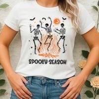 Spooky Season Dancing Skeleton Halloween Costume Funny Cute Women's T-Shirt thumb 2