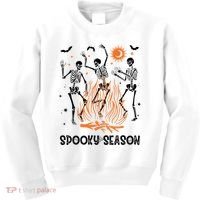Spooky Season Dancing Skeleton Halloween Costume Funny Cute Kids Sweatshirt thumb 0