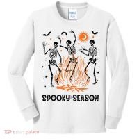 Spooky Season Dancing Skeleton Halloween Costume Funny Cute Kids Long Sleeve Shirt thumb 0