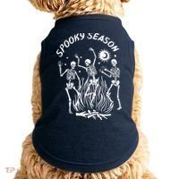 Spooky Season Dancing Skeleton Halloween Costume Doggie Tank thumb 0